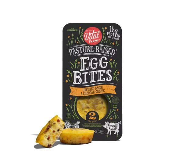 Vital Farms Pasture-Raised Egg Bites Bacon & Cheddar - Gambar 3