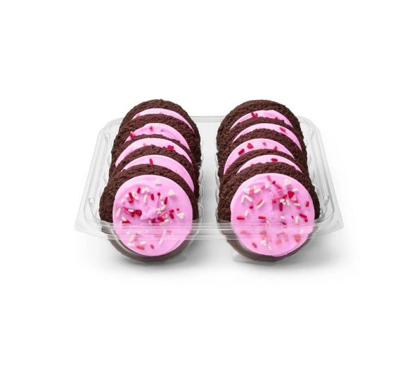 Valentine's Day Pink Frosted Chocolate Cookies - Gambar 4